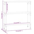 Miniatyrbild 8 av 10: vidaXL Konsolbord svart 75x22,5x75 cm konstruerat trä