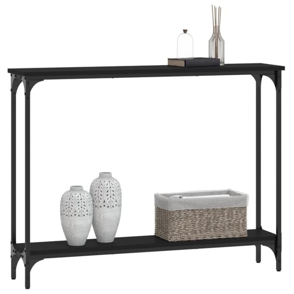 vidaXL Konsolbord svart 100x22,5x75 cm konstruerat trä