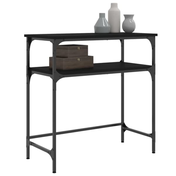 vidaXL Konsollbord svart 75x35,5x75 cm konstruert tre
