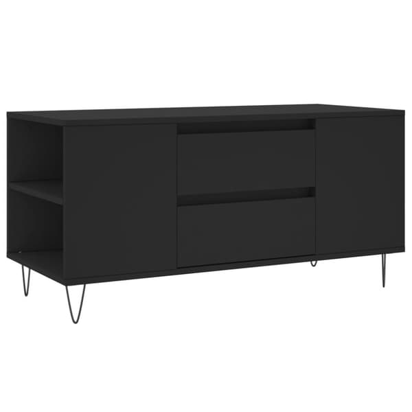 vidaXL Soffbord svart 102x44,5x50 cm konstruerat trä