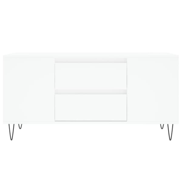 vidaXL Salongbord hvit 102x44,5x50 cm konstruert tre