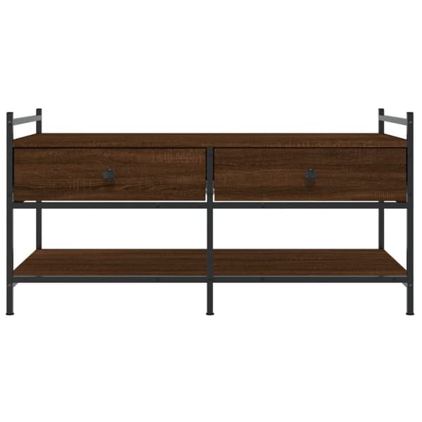 vidaXL Soffbord brun ek 99x50x50 cm konstruerat trä