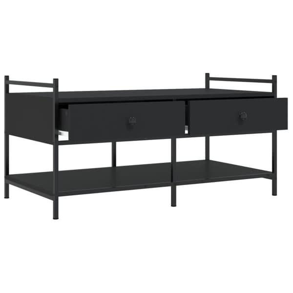 vidaXL Soffbord svart 99x50x50 cm konstruerat trä