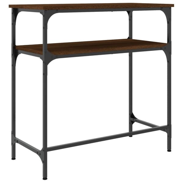 vidaXL konsolbord 75x35,5x75 cm konstrueret træ brun egetræsfarve