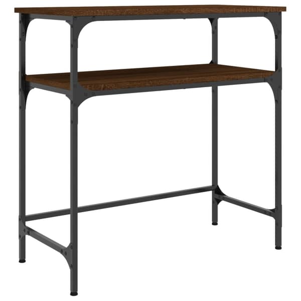 vidaXL konsolbord 75x35,5x75 cm konstrueret træ brun egetræsfarve