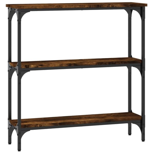vidaXL Konsolipöytä savutammi 75x22,5x75 cm tekninen puu