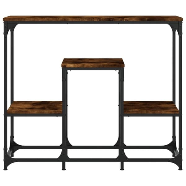 vidaXL konsolbord 89,5x28x76 cm konstrueret træ røget sonoma-eg