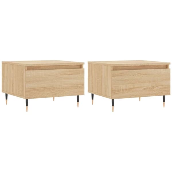 vidaXL Sohvapöydät 2 kpl Sonoma-tammi 50x46x35 cm tekninen puu
