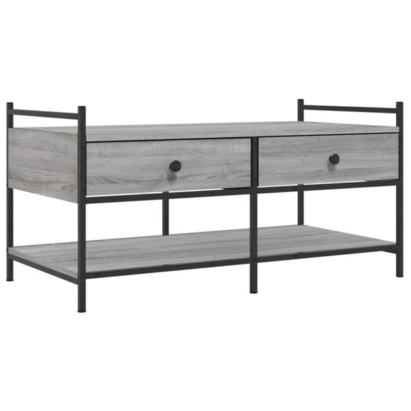vidaXL sofabord 99x50x50 cm konstrueret træ grå sonoma-eg