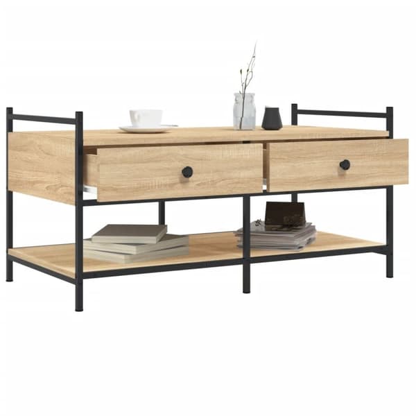 vidaXL sofabord 99x50x50 cm konstrueret træ sonoma-eg