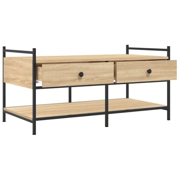 vidaXL sofabord 99x50x50 cm konstrueret træ sonoma-eg