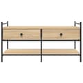 Miniatyrbillede 6 af 11: vidaXL sofabord 99x50x50 cm konstrueret træ sonoma-eg