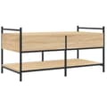 Miniatyrbillede 8 af 11: vidaXL sofabord 99x50x50 cm konstrueret træ sonoma-eg