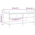 Miniatyrbillede 11 af 11: vidaXL sofabord 99x50x50 cm konstrueret træ sonoma-eg