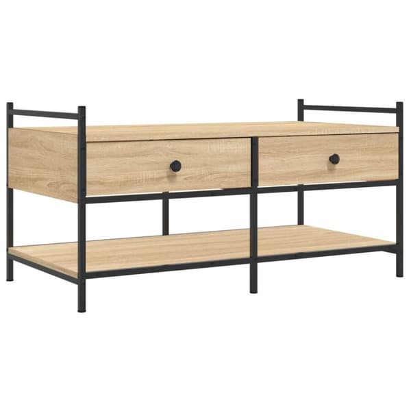 vidaXL sofabord 99x50x50 cm konstrueret træ sonoma-eg