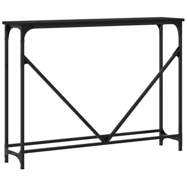 vidaXL Konsollbord svart 102x22,5x75 cm konstruert tre