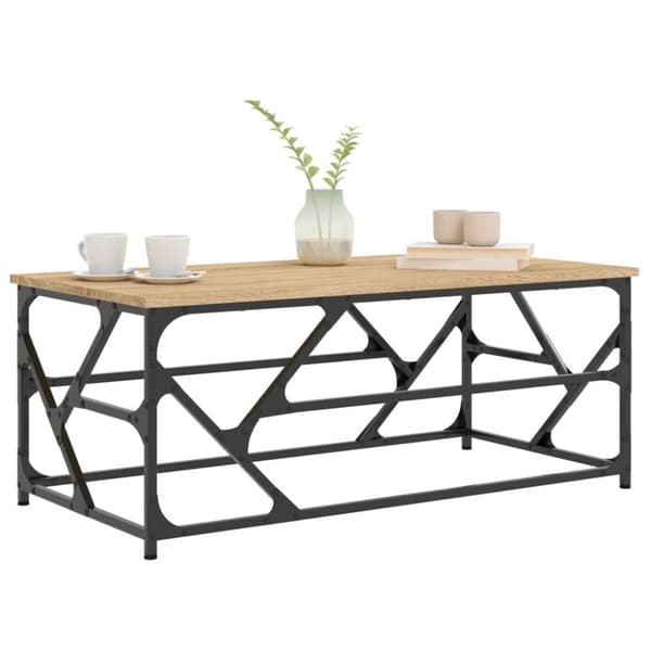 vidaXL Soffbord Sonoma ek 100x50x40 cm konstruerat trä