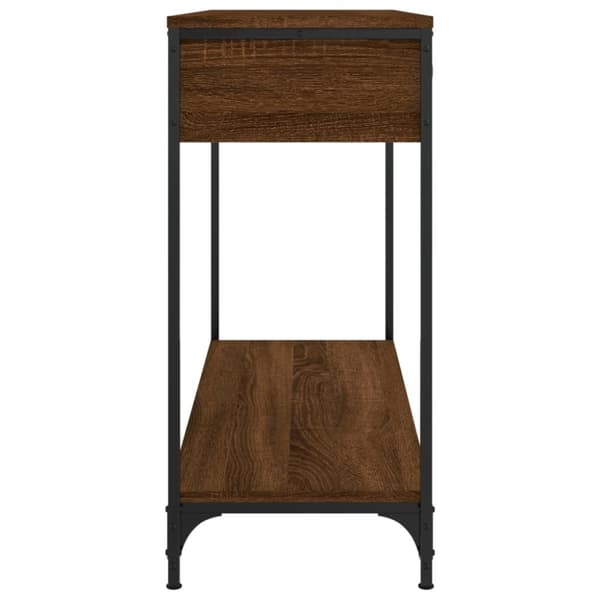 vidaXL Konsollbord brun eik 100x34,5x75 cm konstruert tre