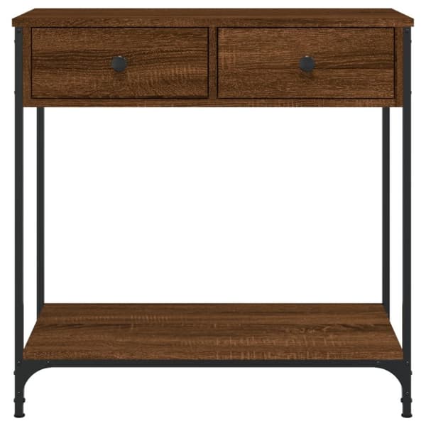 vidaXL Konsollbord brun eik 75x34,5x75 cm konstruert tre