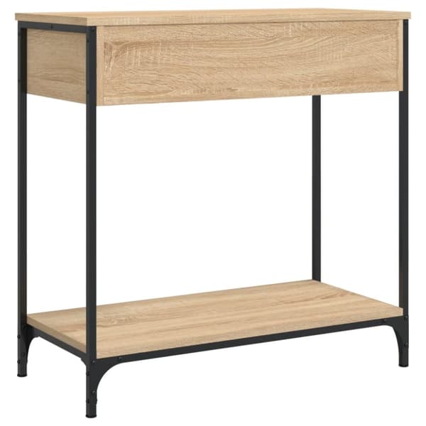 vidaXL Avlastningsbord sonoma-ek 75x34,5x75 cm konstruerat trä