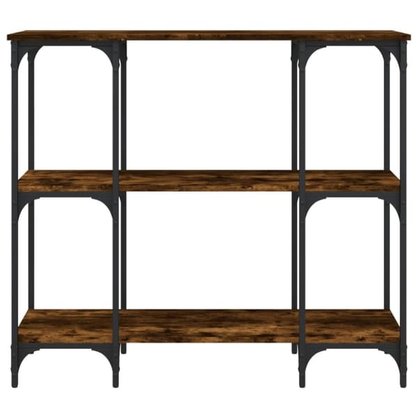 vidaXL Konsollbord røkt eik 102x35x90 cm konstruert tre