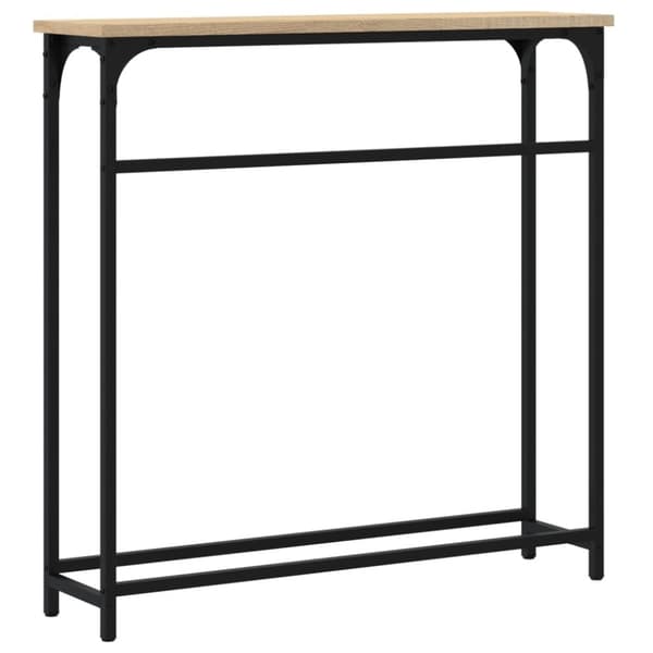 vidaXL Avlastningsbord sonoma-ek 75x19,5x75 cm konstruerat trä