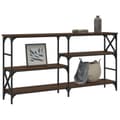 Miniatyrbilde 3 av 10: vidaXL Konsollbord brun eik 150x29x76,5 cm konstruert tre