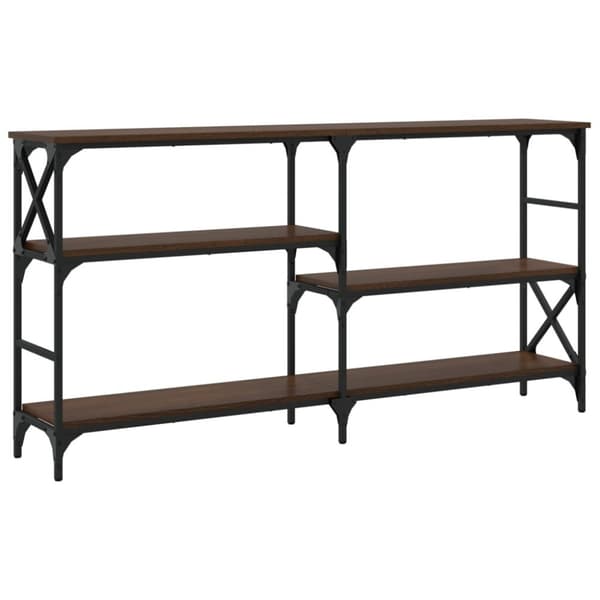 vidaXL Konsollbord brun eik 150x29x76,5 cm konstruert tre