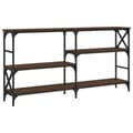 Miniatyrbilde 1 av 10: vidaXL Konsollbord brun eik 150x29x76,5 cm konstruert tre