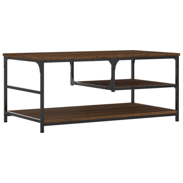 vidaXL Salongbord brun eik 90x49x40 cm konstruert tre