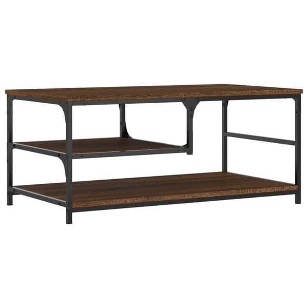 vidaXL Salongbord brun eik 90x49x40 cm konstruert tre