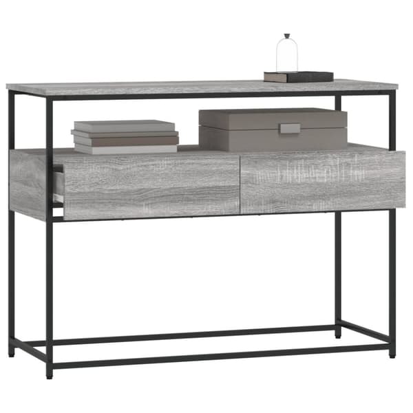 vidaXL konsolbord 100x40x75 cm konstrueret træ grå sonoma-eg
