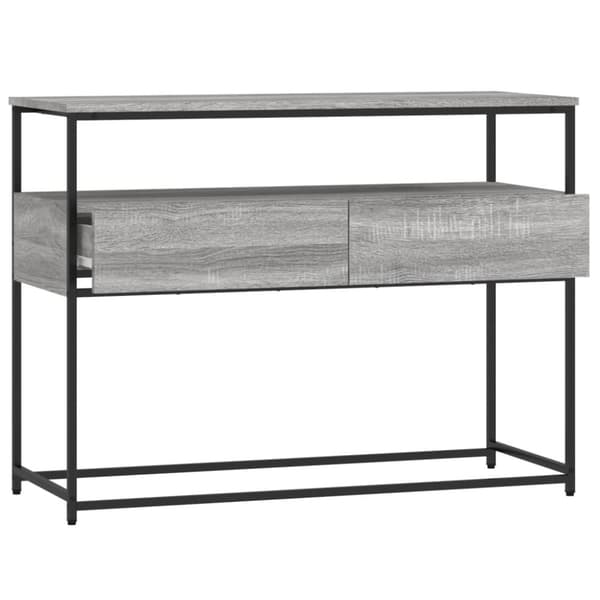 vidaXL konsolbord 100x40x75 cm konstrueret træ grå sonoma-eg