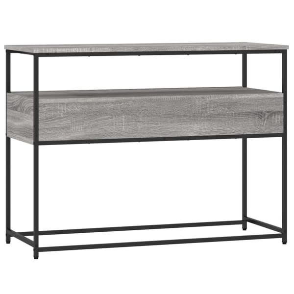 vidaXL konsolbord 100x40x75 cm konstrueret træ grå sonoma-eg
