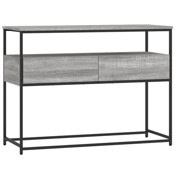 vidaXL konsolbord 100x40x75 cm konstrueret træ grå sonoma-eg