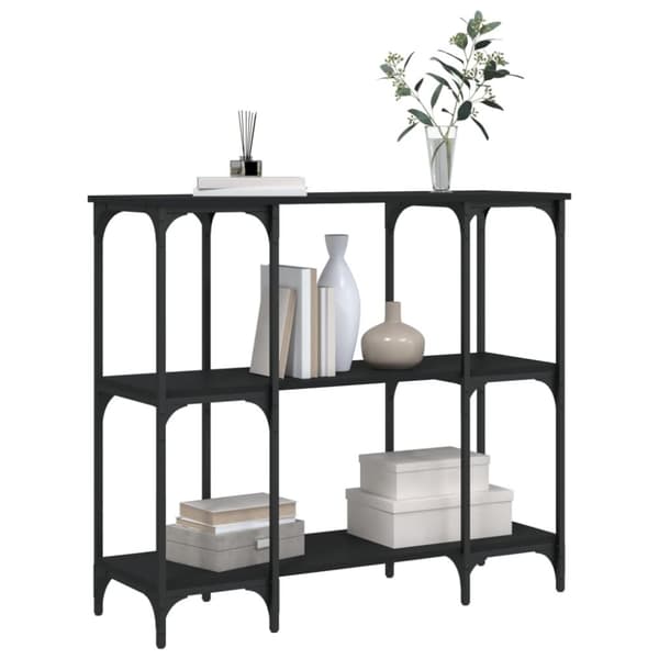 vidaXL konsolbord 102x35x90 cm konstrueret træ sort