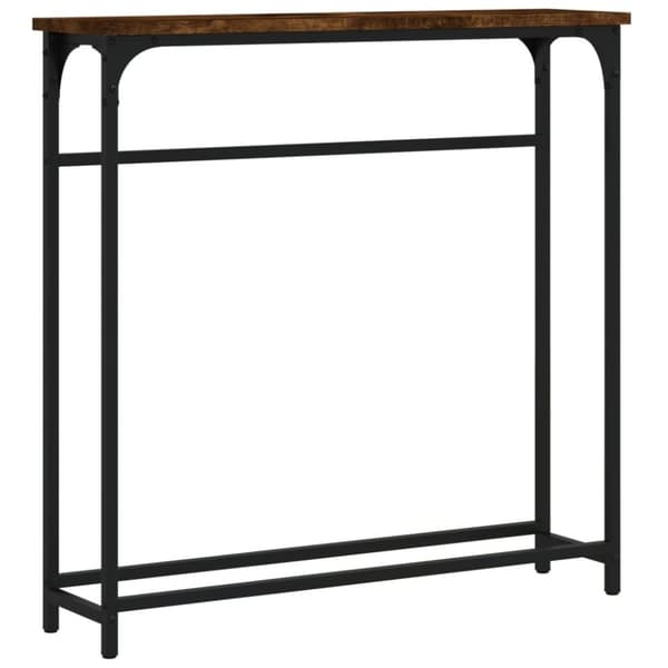 vidaXL Konsolipöytä savutammi 75x19,5x75 cm tekninen puu