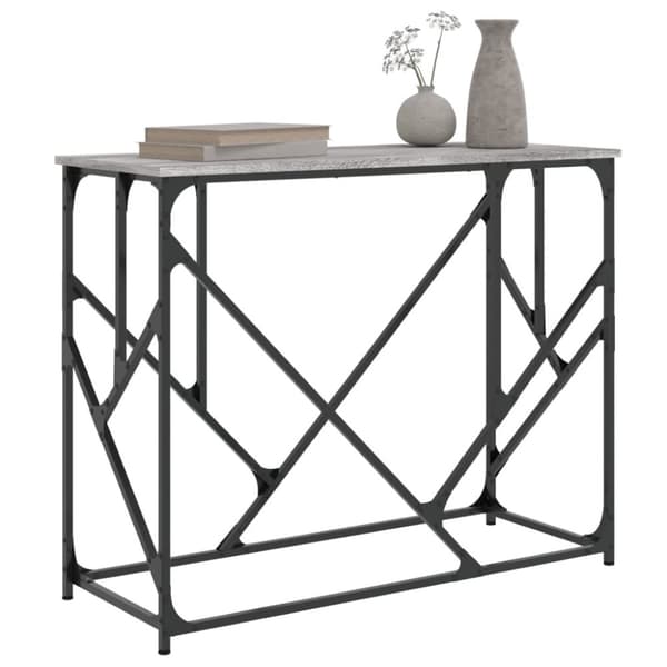vidaXL konsolbord 100x40x80 cm konstrueret træ grå sonoma-eg