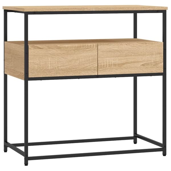 vidaXL konsolbord 75x40x75 cm konstrueret træ sonoma-eg