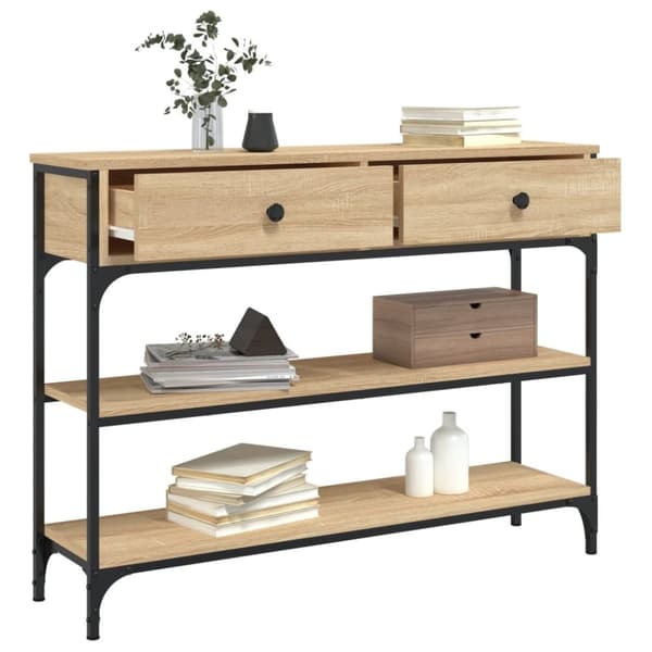 vidaXL Sohvapöytä Sonoma-tammi 100x25x75 cm tekninen puu
