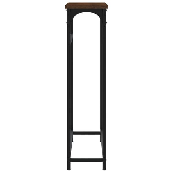 vidaXL konsolbord 75x19,5x75 cm konstrueret træ brunt egetræ