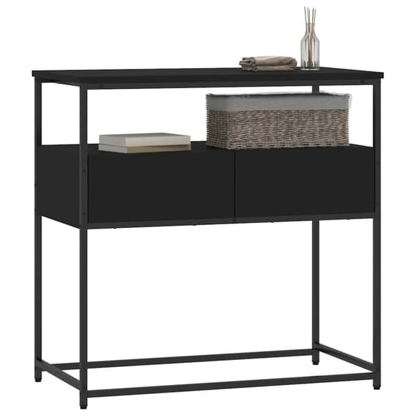 vidaXL konsolbord 75x40x75 cm konstrueret træ sort