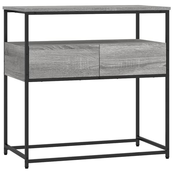 vidaXL konsolbord 75x40x75 cm konstrueret træ grå sonoma-eg