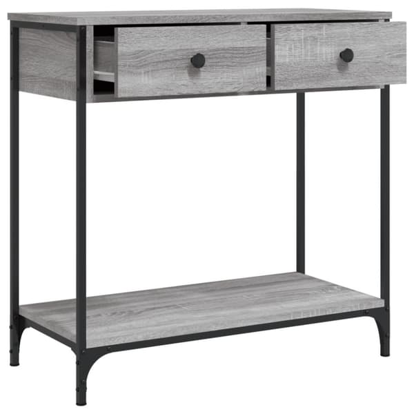 vidaXL Konsolipöytä harmaa Sonoma 75x34,5x75 cm tekninen puu