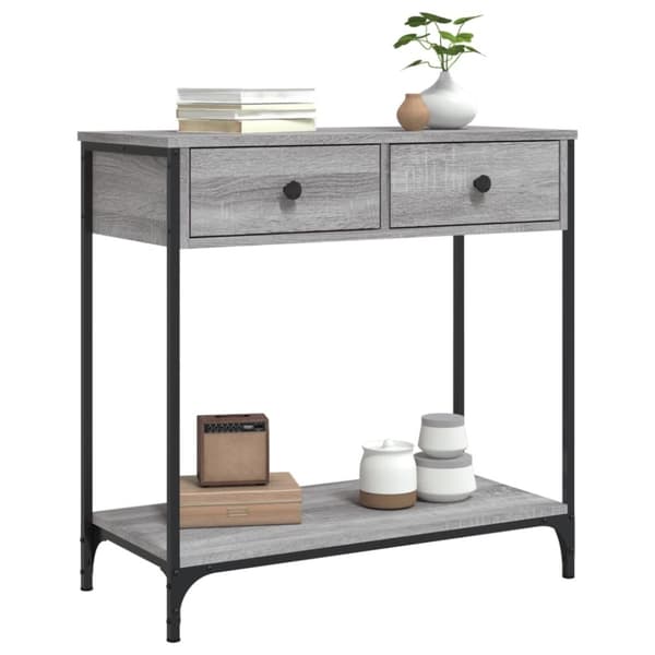 vidaXL Konsolipöytä harmaa Sonoma 75x34,5x75 cm tekninen puu
