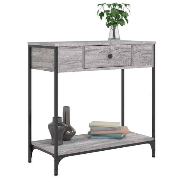 vidaXL Konsolipöytä harmaa Sonoma 75x34,5x75 cm tekninen puu