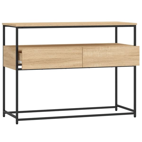 vidaXL konsolbord 100x40x75 cm konstrueret træ sonoma-eg