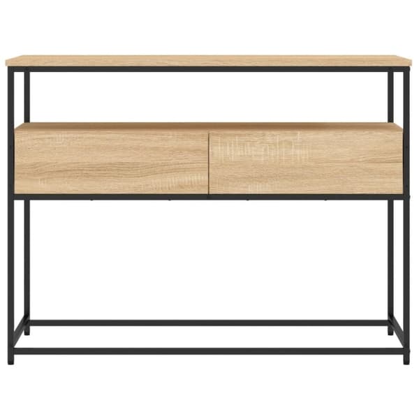 vidaXL konsolbord 100x40x75 cm konstrueret træ sonoma-eg