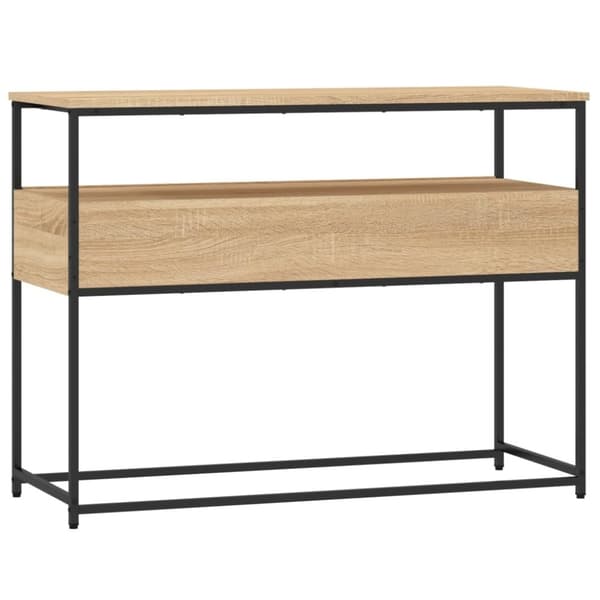 vidaXL konsolbord 100x40x75 cm konstrueret træ sonoma-eg