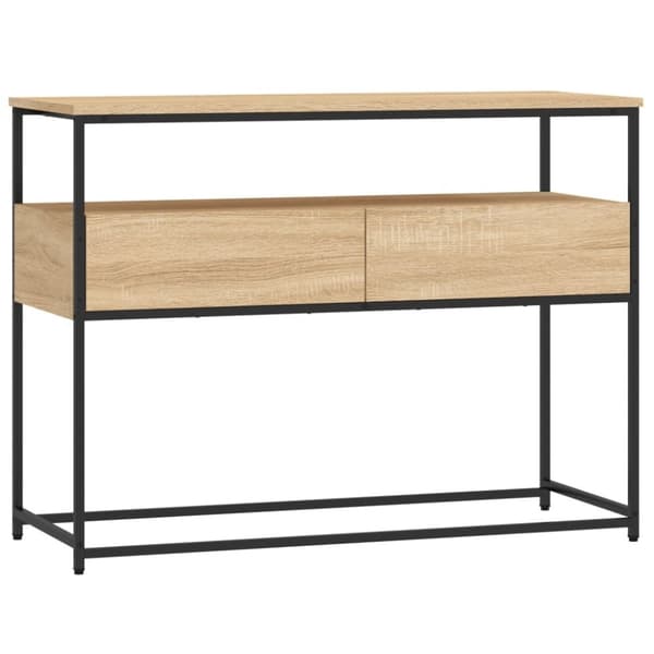 vidaXL konsolbord 100x40x75 cm konstrueret træ sonoma-eg